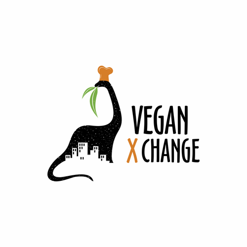 Vegan logo with the title 'VEGAN X CHANGE'