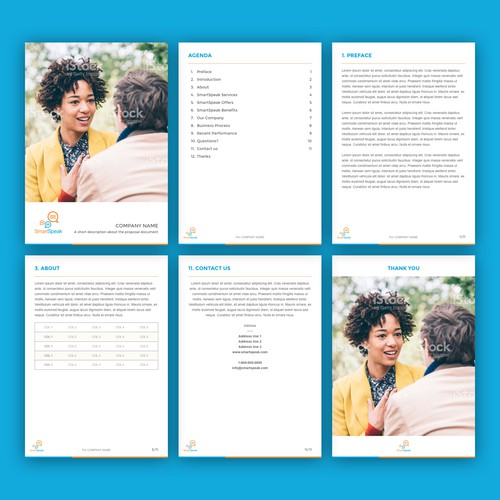 Word design with the title 'Word template'