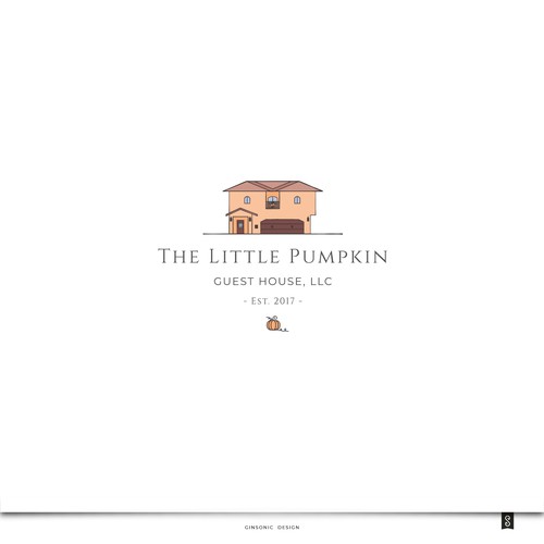 Airbnb design with the title 'The Little Pumpkin Guest House in sunny San Diego CA'