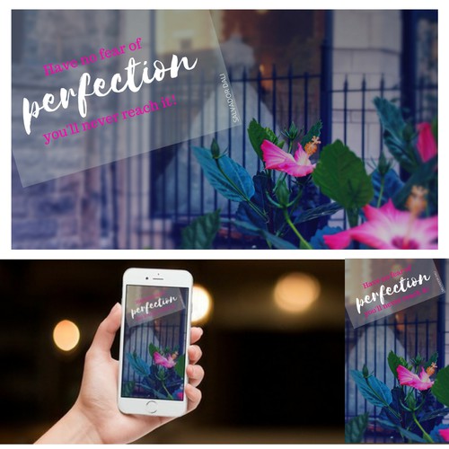 Wallpaper design with the title 'Illustrate your favourite quote'