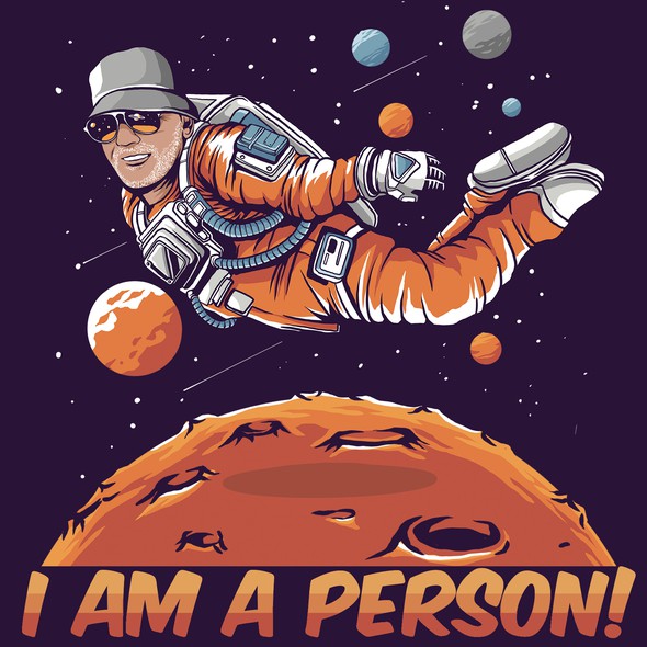 Rock In Space Tshirt Design - Buy t-shirt designs