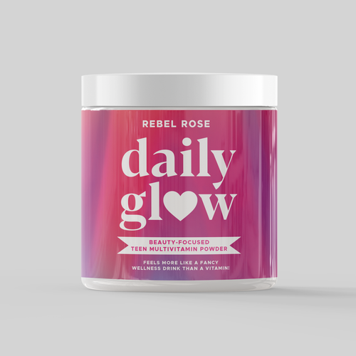 Beauty label with the title 'Teen Vitamin Product'