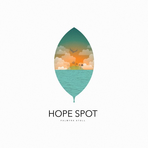 Island logo with the title 'Hope spot'