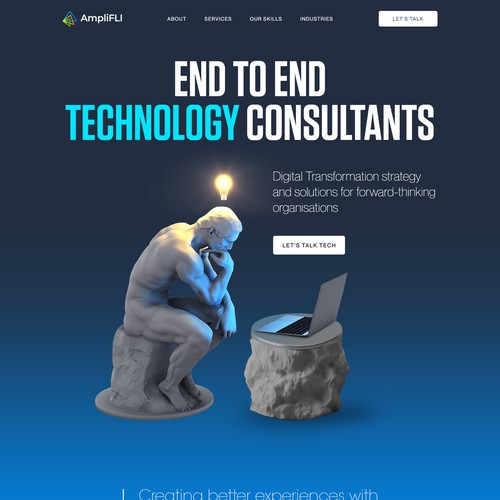Cutting-edge design with the title 'Technology Consultants Website'
