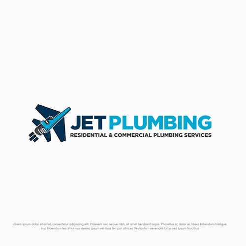 Plumbing design with the title 'Jet Plumbing Logo'