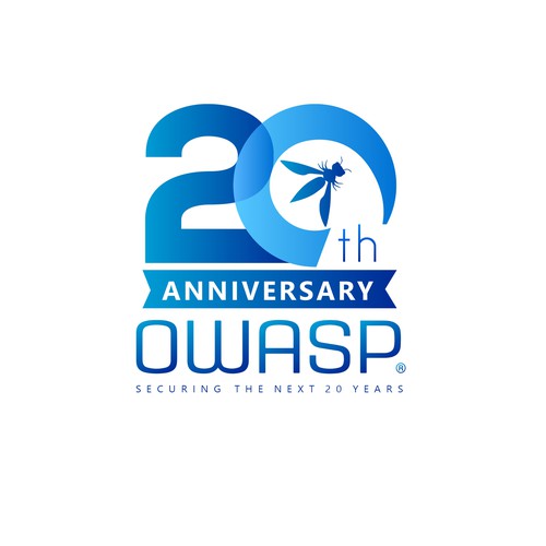 Wasp design with the title '20th Anniversary OWASP '
