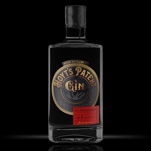 Premium label with the title 'Handcrafted Gin'