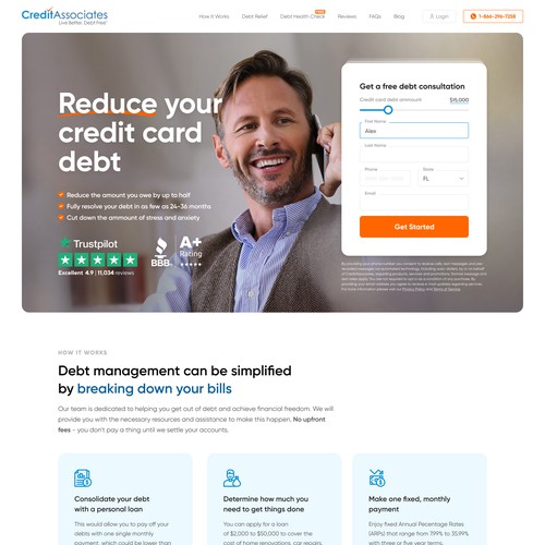 Credit card design with the title 'Credit card debt relief'