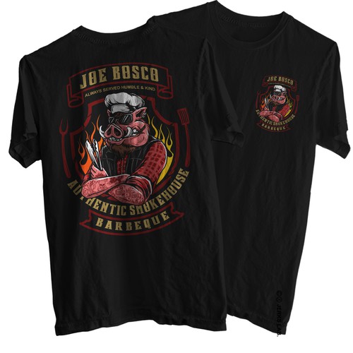 Pig t-shirt with the title 'Pigbbq'