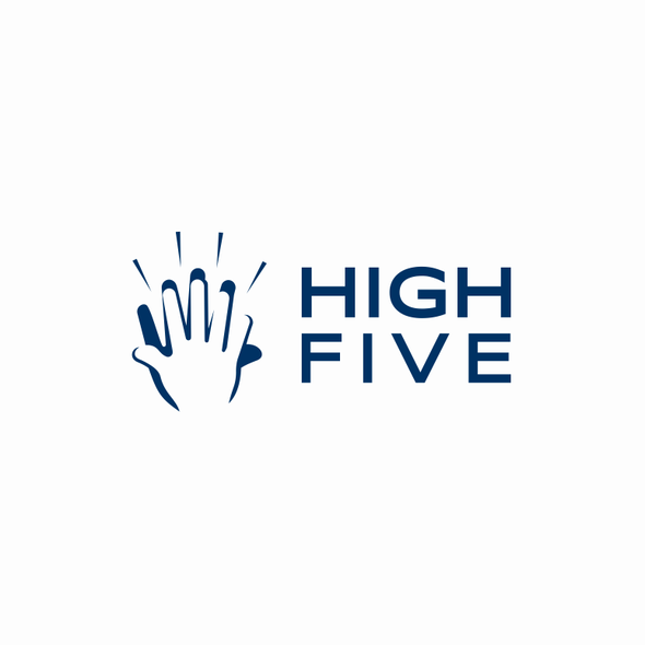 High five logo with the title 'HIGH FIVE logo'