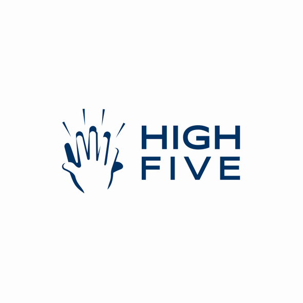 High five logo，标题为“High five logo”