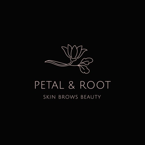 Wellness center design with the title 'Design a modern and minimalist logo for holistic skincare studio'