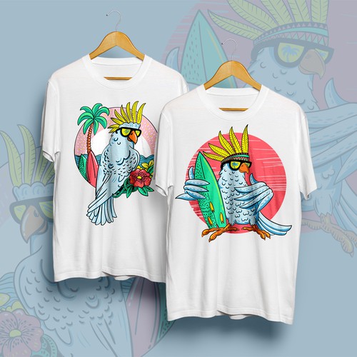 SALE - Bird design screen printed T-Shirts