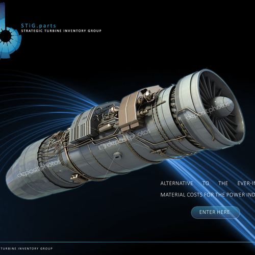 Industrial website with the title 'turbine industry'
