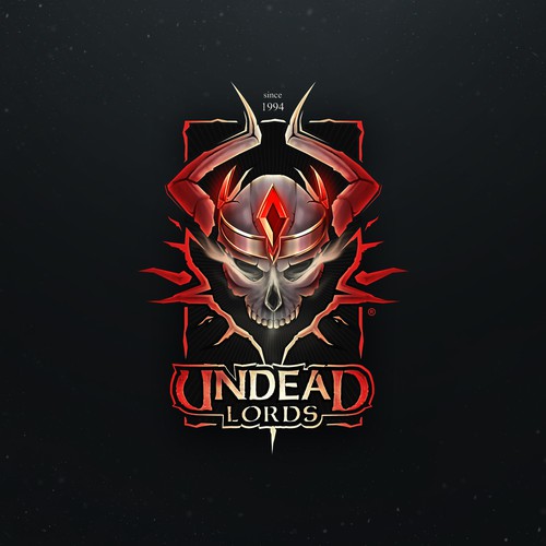Skull design with the title 'Undead Lords Gamer Community Logo'
