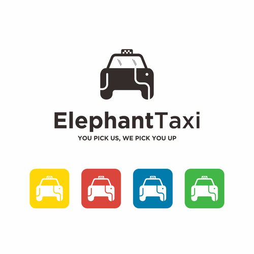 Taxi logo with the title 'let's creat a Striking logo for the electric taxi company'
