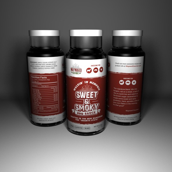 Sauce label with the title 'BBQ Sauce project'