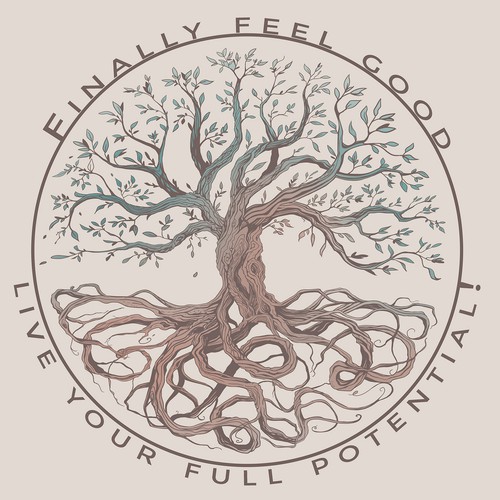 Hand-drawn t-shirt with the title 'Finally Fell good - T-shirt design'