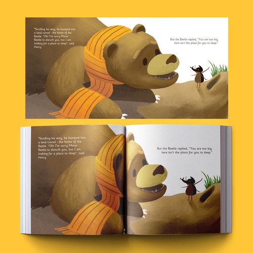 Kids book illustration with the title 'Children's book by Sven Theobald'
