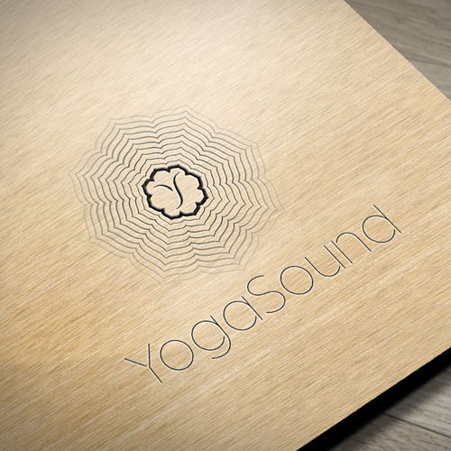 Soundwave logo with the title 'A warm, inviting design for YogaSound'