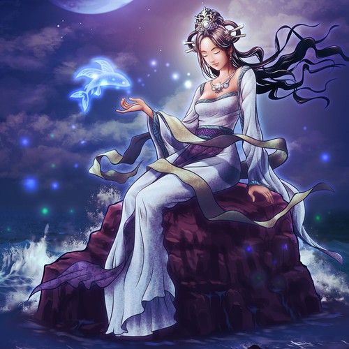 Chinese design with the title 'Water Themed Goddess'