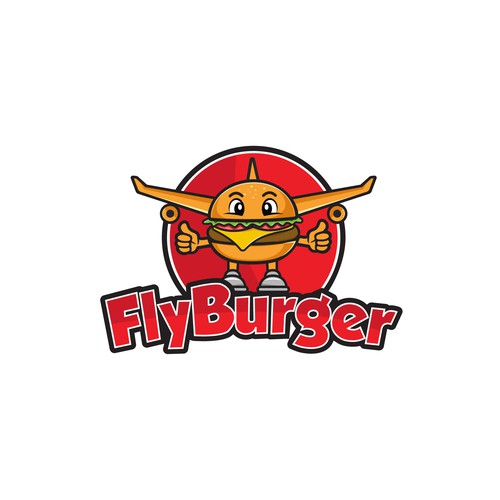 Burger logo with the title 'FlyBurger'