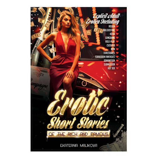 Erotic book cover with the title 'e-Book cover design'