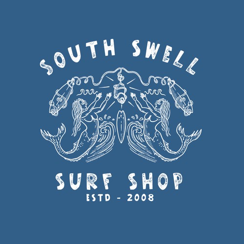 Siren design with the title 'Seaglass Sirens t-shirt design'