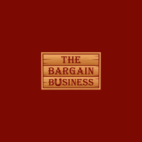 Horseshoe design with the title 'The Bargain Business logo '