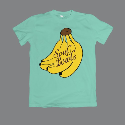 Fruit t-shirt with the title 'Fruit t-shirt design with banana'