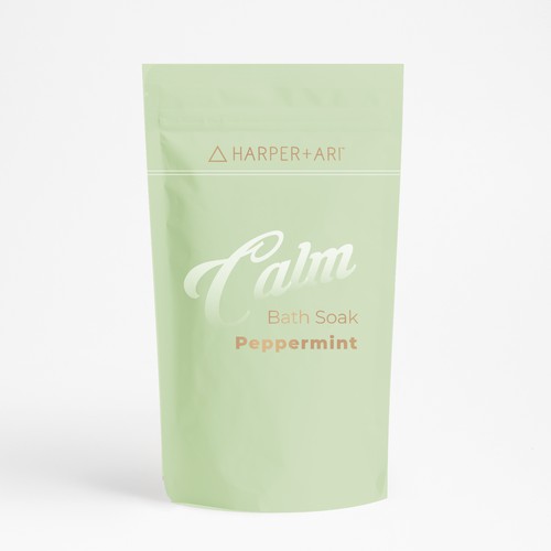 Bath bomb packaging with the title 'Pastel Fun Bath Soak! Epsom Salt Soak packaging design'