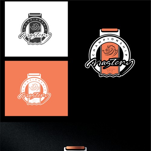 Medal logo with the title 'martial arts'