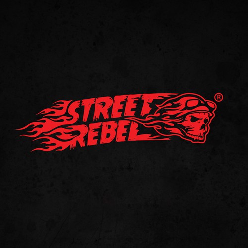 Street art logo with the title 'Street Rebel'