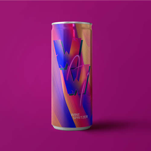 Miami design with the title 'Wine Spritzer Label'