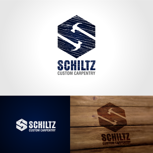 Carpentry design with the title 'logo design for client schiltzcustomcarpentry'