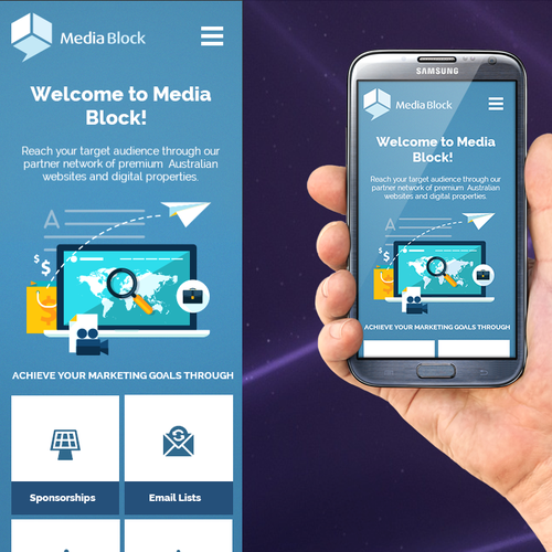 Adaptive design with the title 'New website design for Australian digital marketing company'