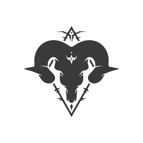 Geometric t-shirt with the title 'Goat Head'