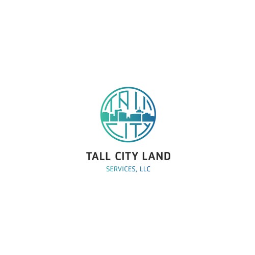 Skyline logo with the title 'Logo design for Tall City Land Services LLC'