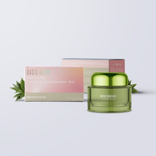 Gradient packaging with the title 'Gradient Concept for facial mask'