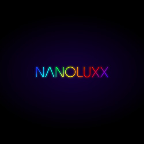 LED lighting design with the title 'Bright and colorful logo for LED lighting company Nanoluxx'