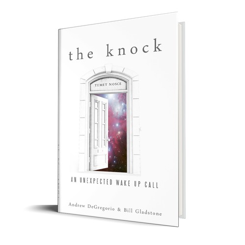 Door design with the title 'Minimalist non-fiction book cover'