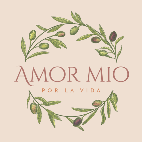 Olive logo with the title 'Intricate illustrated logo'