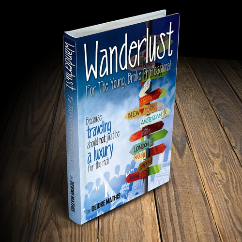 Guide book cover with the title 'Wanderlust Book Cover (Winning Design)'