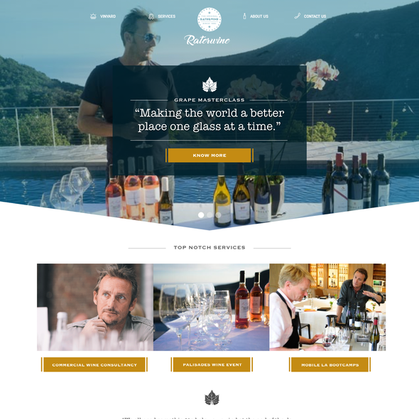 Web design brand with the title 'Wine Website entry'