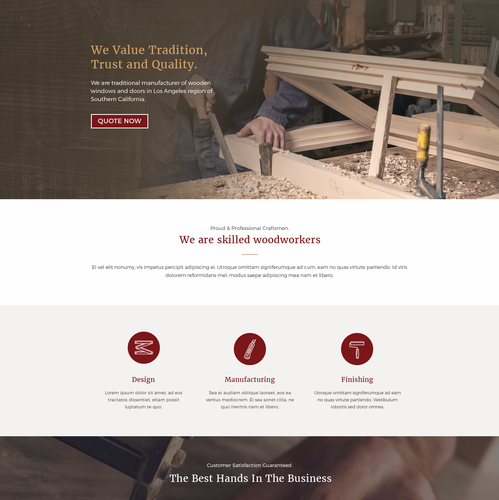Carpentry design with the title 'Windows and Doors Restoration Company'