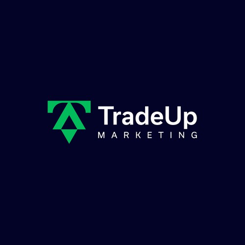 Trade logo with the title 'TradeUp Marketing'