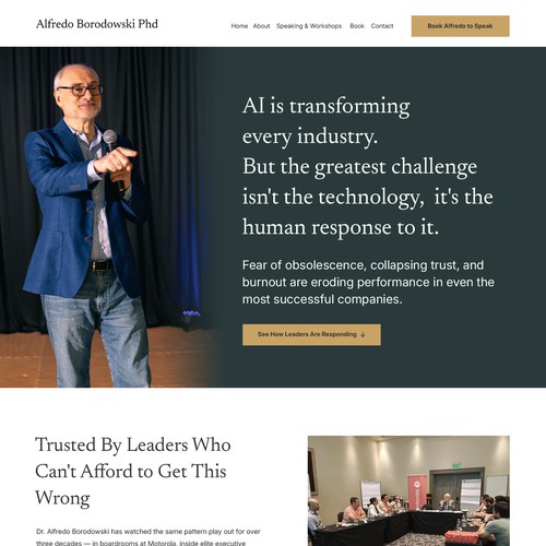 Business website with the title 'Leadership consultant'