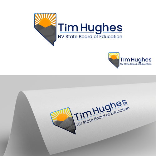 University logo with the title 'Logo Concept for Tim Hughes NV State Board of Education'