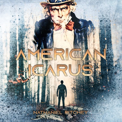 Dystopian book cover with the title 'Amrican Icarus'