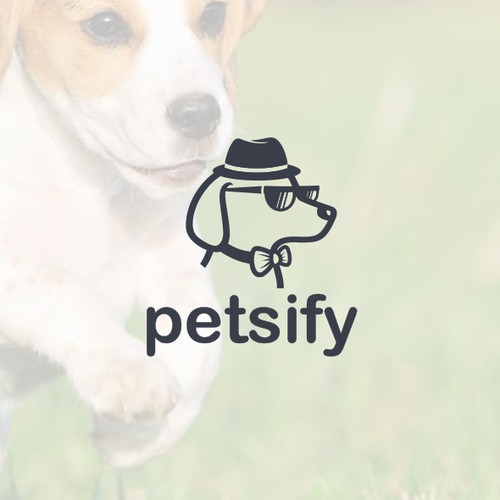 Sunglasses design with the title 'Logo for Petsify'